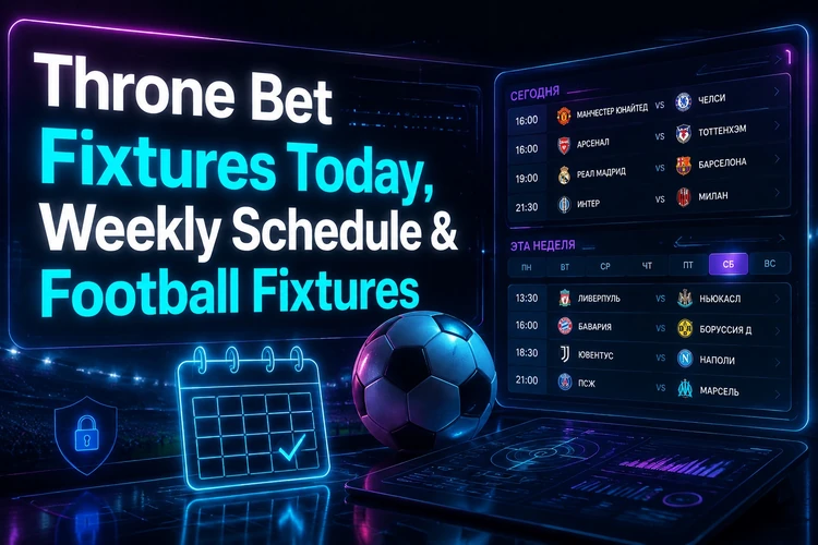 Throne Bet Fixtures Today, Weekly Schedule & Football Fixtures